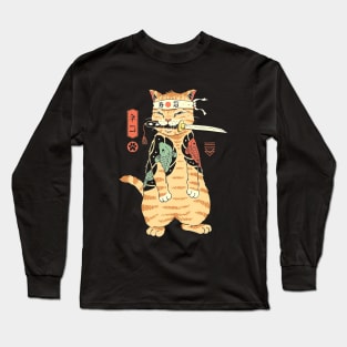 Cat With Catana Long Sleeve T-Shirt